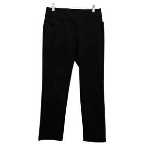 J.Crew Split Hem Straight Leg Pants Size 6 Black Women's Office Career Casual